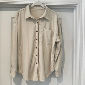 Corduroy button down shacket. Size: M NWOT